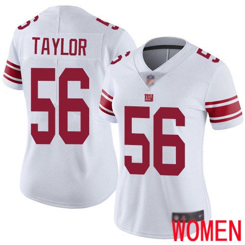 Women New York Giants #56 Lawrence Taylor White Vapor Untouchable Limited Player Football NFL Jersey->women nfl jersey->Women Jersey
